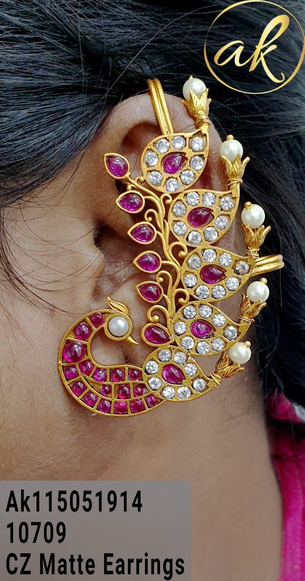 Temple Jewellery Mattal Earrings Set