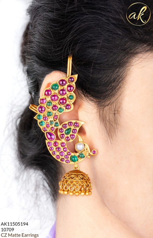AK Designer Kemp Golden Earrings Set