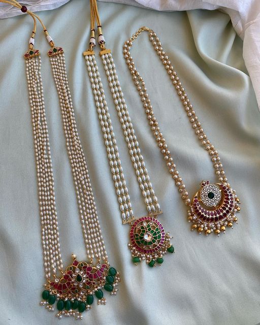 Combo 3 Necklace With Nagina Trusted Necklace Mala