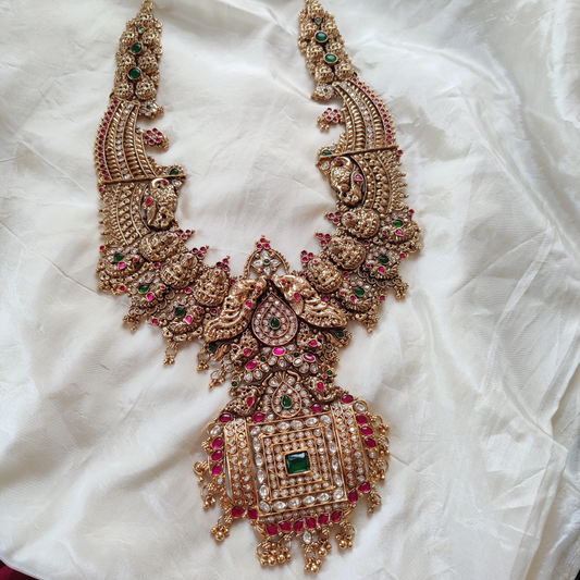 Lakshmi Peacock Jadau Necklace set