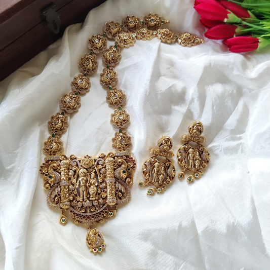 Radiant Ruby Ramparivar Haram Set